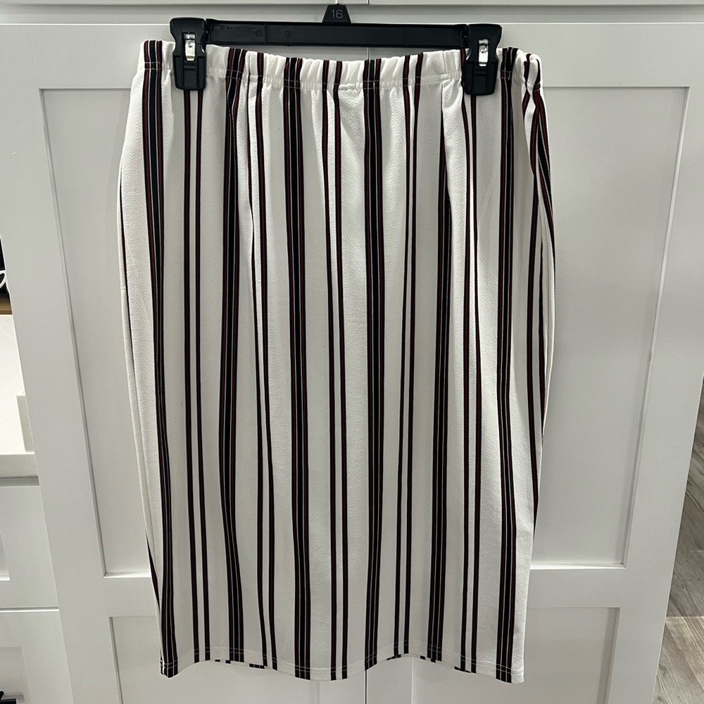 Black and Red Striped Skirt